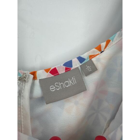 eShakti sleeveless Summer print mini dress Size 12/ Large - Picture 2 of 7